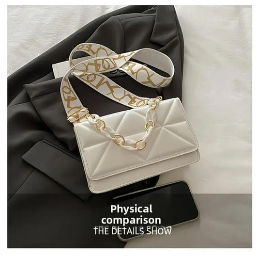Versatile white shoulder & crossbody bag for women 🤍✨
